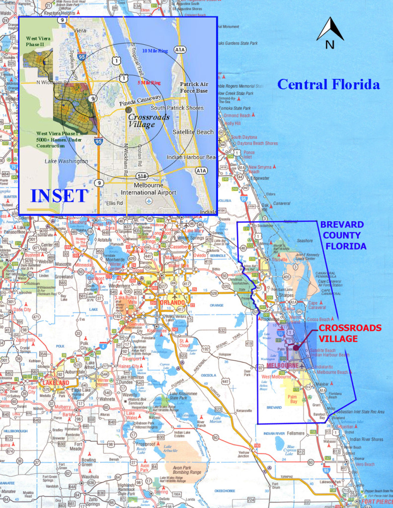 Central Florida Map with Inset